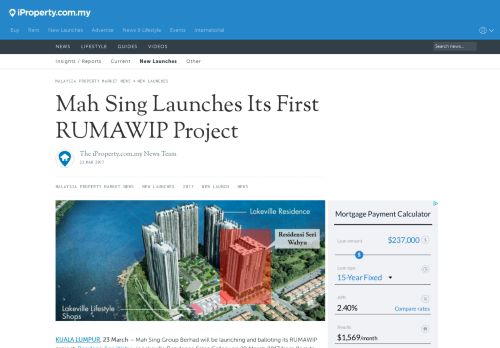 
                            10. Mah Sing Launches Its First RUMAWIP Project - iproperty ...