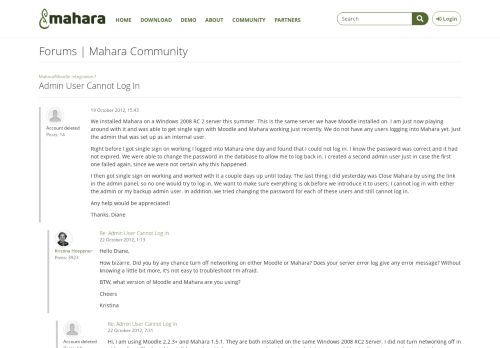 
                            9. Mahara/Moodle integration - Admin User Cannot Log In - Mahara ...