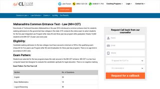 
                            12. Maharashtra Common Entrance Test - Law (MH-CET)