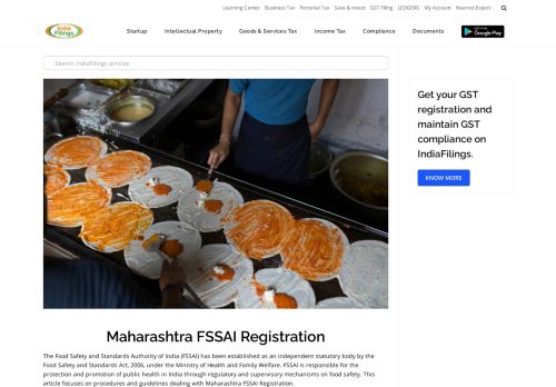 
                            4. Maharashtra FSSAI Registration - Fees & Requirements - IndiaFilings