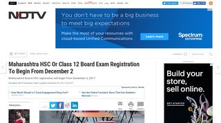 
                            10. Maharashtra HSC Or Class 12 Board Exam Registration To Begin ...