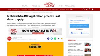 
                            8. Maharashtra RTE application process: Last date to apply - Education ...