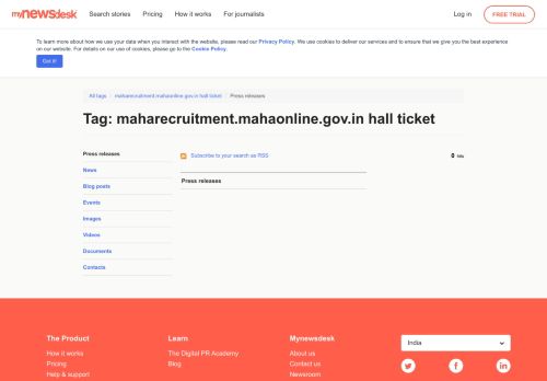 
                            6. maharecruitment.mahaonline.gov.in hall ticket - Press Releases from ...