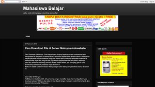 
                            8. Mahasiswa Belajar: Cara Download File di Server Maknyos-Indowebster