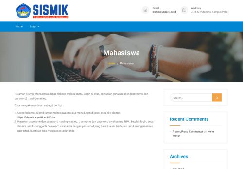 
                            2. Mahasiswa - SISMIK - Universitas Pattimura