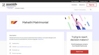 
                            5. Mahathi Matrimonial | ZoomInfo.com