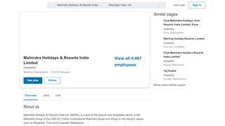 
                            12. Mahindra Holidays & Resorts India Limited | LinkedIn