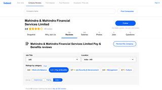 
                            8. Mahindra & Mahindra Financial Services Limited Pay & Benefits reviews