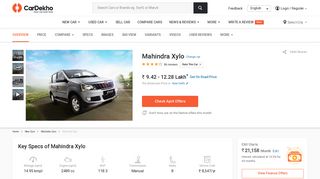 
                            4. Mahindra Xylo Price (February Offers!), Images, Review & Specs
