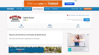 
                            11. MAHLE BRASIL - Benefícios Oferecidos | Infojobs