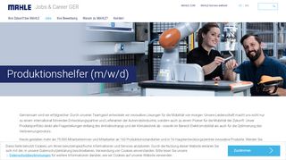 
                            5. MAHLE Jobs & Karriere DE | Produktionshelfer - MAHLE Jobs & Career