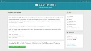 
                            2. Maian Uploader - Free PHP File Upload System