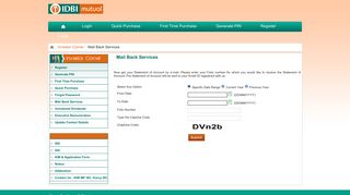 
                            11. Mail Back Services - Welcome to IDBI Mutual Fund