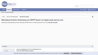 
                            9. Mail bekommt keine Verbindung zum SMTP-Server von Apple smtp.mail ...