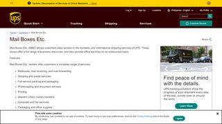 
                            7. Mail Boxes Etc.: UPS - Philippines - UPS.com