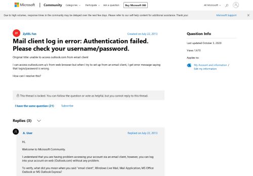 
                            12. Mail client log in error: Authentication failed. Please check your ...