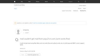 
                            11. mail couldn't get mail from pop.21cn.com;… - Apple Community ...