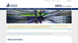 
                            5. Mail einrichten – IMT:HilfeWiki - HilfeWiki des IMT der Uni Paderborn