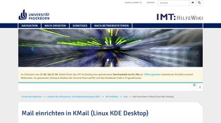 
                            5. Mail einrichten in KMail (Linux KDE Desktop) – IMT:HilfeWiki