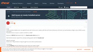 
                            12. Mail issues on newly installed server | cPanel Forums