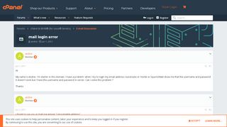 
                            11. mail login error | cPanel Forums