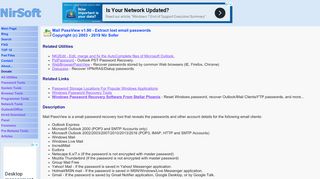 
                            5. Mail PassView: Password recovery for Outlook, Outlook Express ...