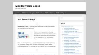 
                            2. Mail Rewards Login – Mail Points | Mail Login