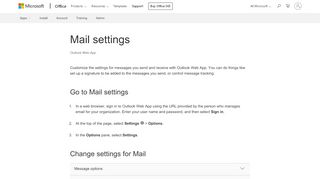 
                            3. Mail settings - Outlook - Office Support - Office 365