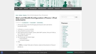 
                            9. Mail und WLAN-Konfiguration iPhone / iPod (eduroam) | URZ ...