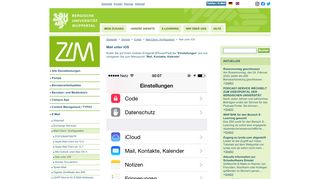 
                            8. Mail unter iOS - ZIM - Bergische Universität Wuppertal