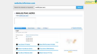 
                            10. mail02.piac.aero at Website Informer. Login. Visit Mail 02 Piac.