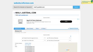 
                            11. mail1.justdial.com at WI. Einteract 3.0 - Website Informer