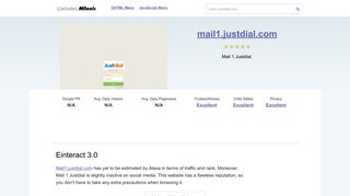 
                            2. Mail1.justdial.com website. Einteract 3.0.