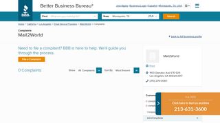 
                            5. Mail2World | Complaints | Better Business Bureau® Profile