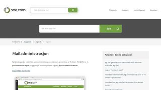 
                            6. Mailadministrasjon – Support | One.com