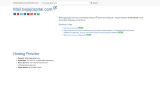 
                            12. Mail.bajajcapital.com Error Analysis (By Tools)