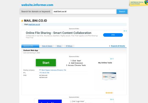 
                            9. mail.bni.co.id at WI. BNI EMAIL - Login - Website Informer