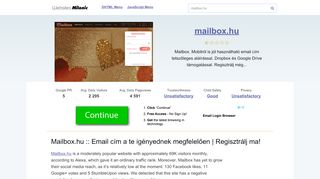 
                            7. Mailbox.hu website. Mailbox Webmail :: Welcome to Mailbox Webmail.