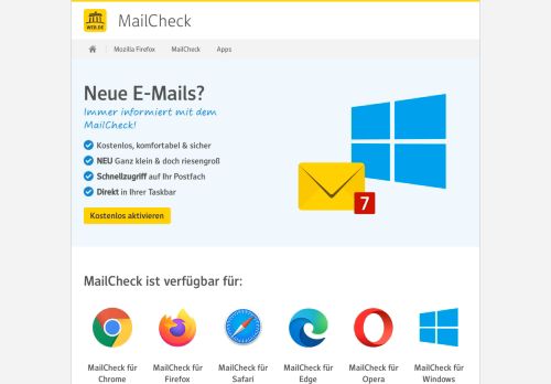 
                            1. MailCheck für Windows - WEB.DE Produkte