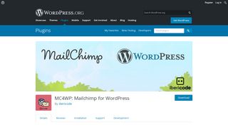 
                            12. MailChimp for WordPress | WordPress.org