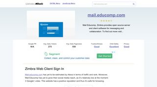 
                            5. Mail.educomp.com website. Zimbra Web Client Sign In.