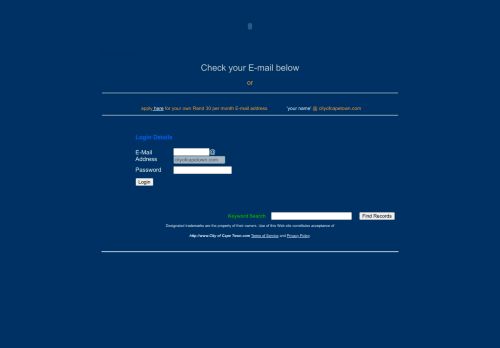 
                            5. MailEnable Web Mail - Please Log In - City of Cape Town