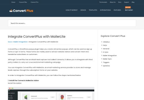 
                            6. MailerLite & WordPress Popup Plugin ConvertPlug