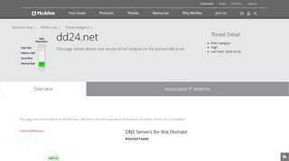 
                            12. mailfw.dd24.net - Domain - McAfee Labs Threat Center