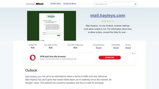 
                            1. Mail.hayleys.com website. Outlook Web App.