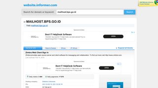 
                            2. mailhost.bps.go.id at WI. Zimbra Web Client Sign In - Website Informer