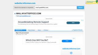 
                            12. mail.hyattoffice.com at WI. Sign in to your account - Website Informer