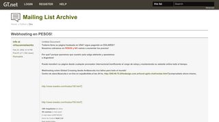 
                            13. Mailing List Archive: Webhosting en PESOS!