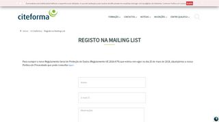 
                            13. Mailing List | Citeforma – Centro de Formação Profissional