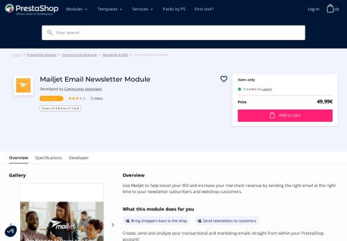 
                            6. Mailjet Email Newsletter - PrestaShop Addons